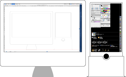 Image showing iMac with sidepad